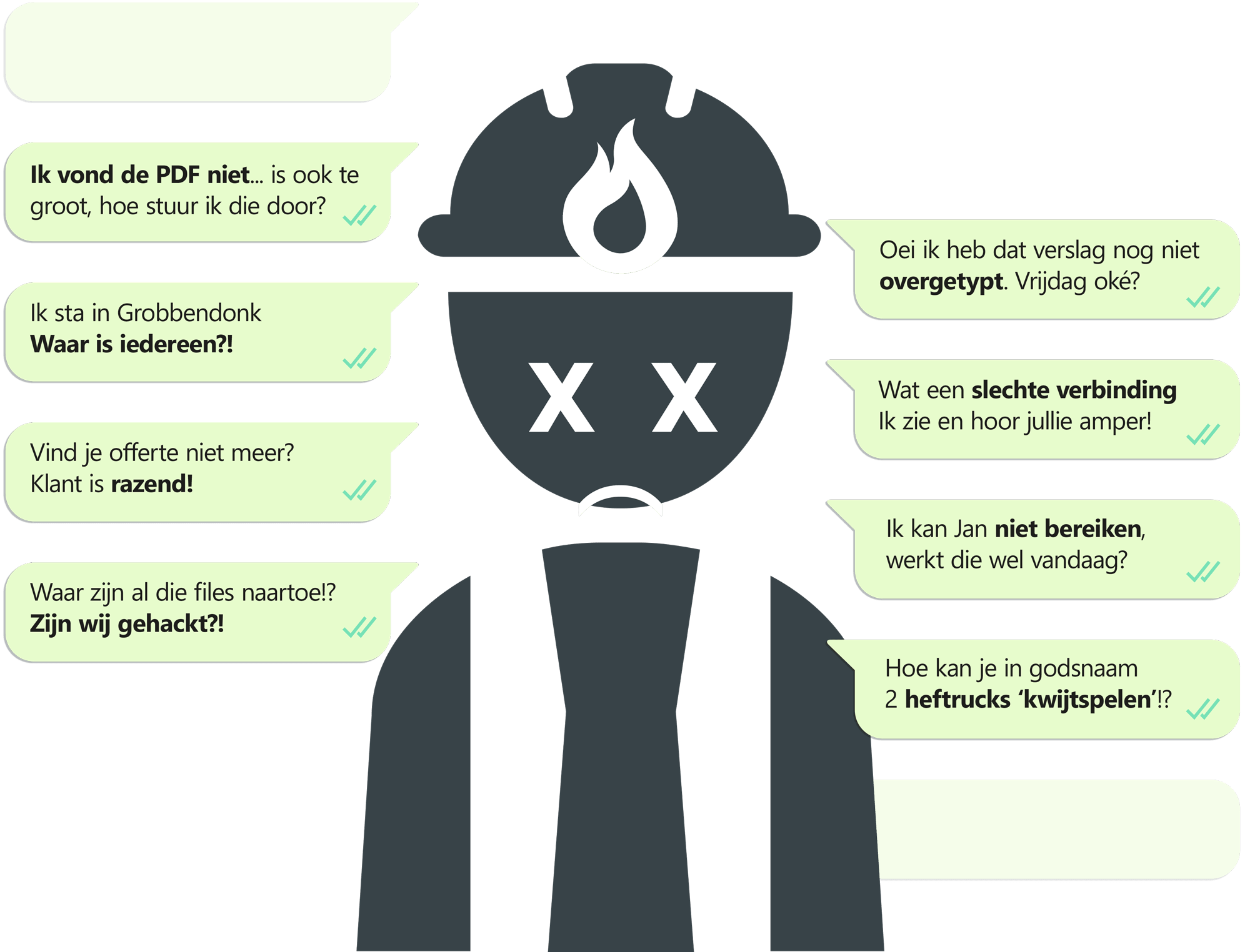 Projectleider whatsapp berichtjes