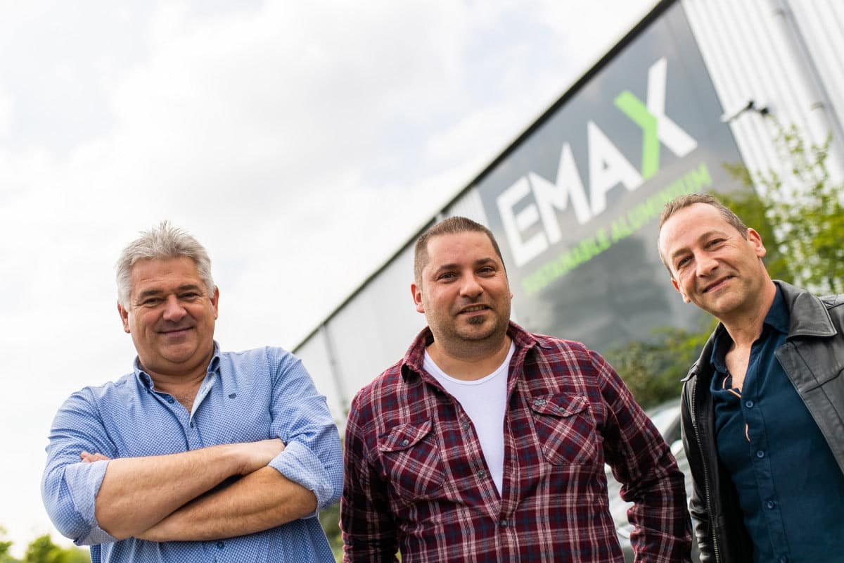 Les employés de E-Max avec Sven