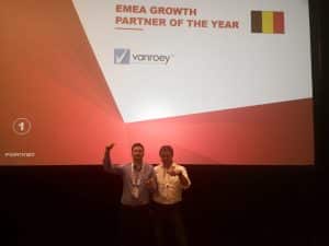 Fortinet EMEA award Partner growth 2018 podium