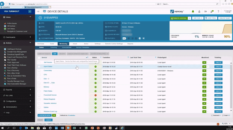 Managed Services Deepdive screenshot
