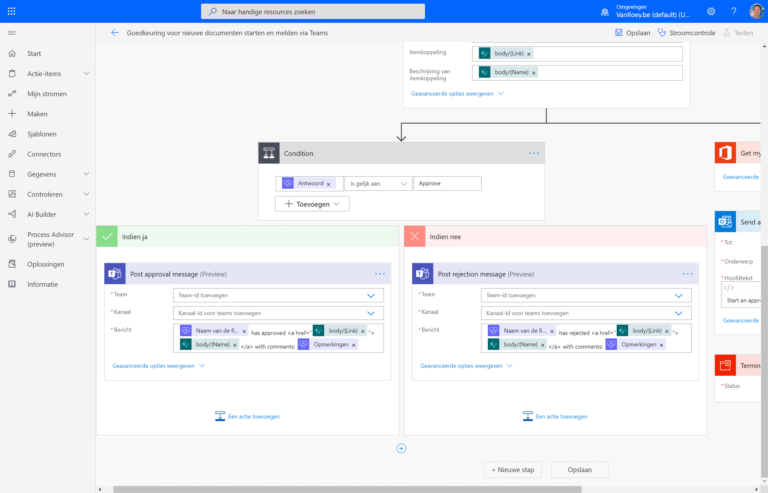 Power Automate Example of a flow | VanRoey.be