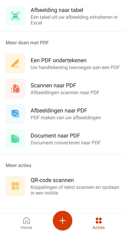 Screenshot Office App Slimme Features