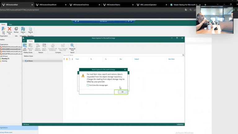 Veeam Capture d'écran