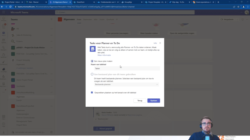 Projectmatig werken met Teams